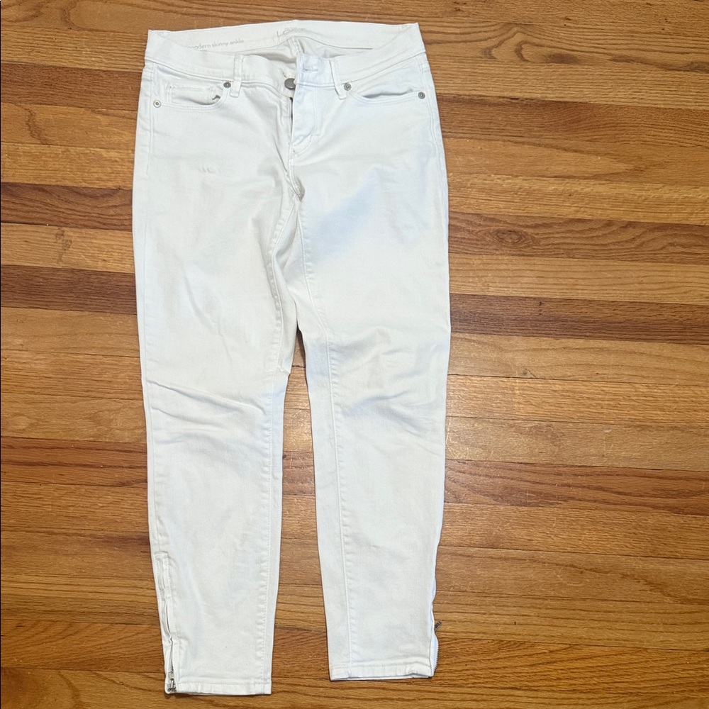 LOFT White Skinny Jeans